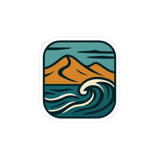Dune Drift Stickers, Ideal for Laptops, Journals | Adventure Decor